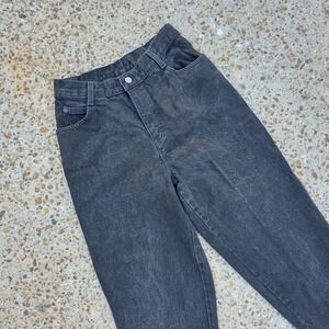 Vintage Gitano Jeans Size 29 Black 90s Mom Tapered Ultra High-Rise Stone Washed